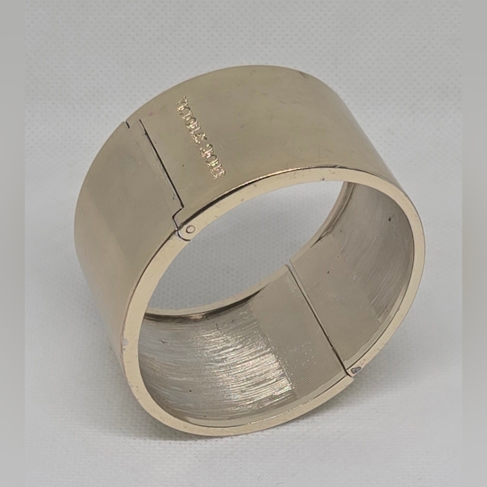 Victoria’s Secret Gold Cuff Bracelet w/ Crystal Stud Accents – Statement - Picture 9 of 10